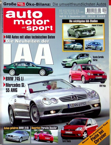 Deckblatt Auto Motor und Sport (19/2001)
